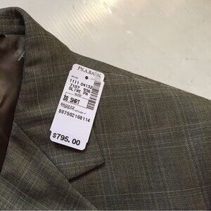 New Jos A Bank 38S Olive Green Tan Blue Plaid Tweed Blazer Sportscoat Suit Top